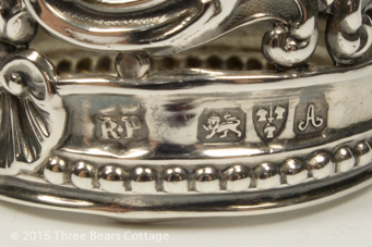 The Robert Pringle & Sons stamp from a 1901 silver scent bottle holder